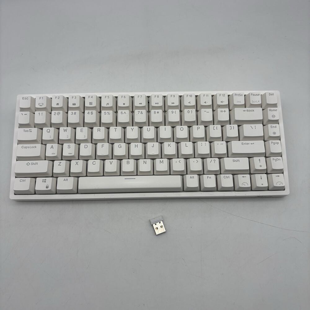Royal Kludge RK84 Mechanical Keyboard White Wireless Wired Bluetooth USB